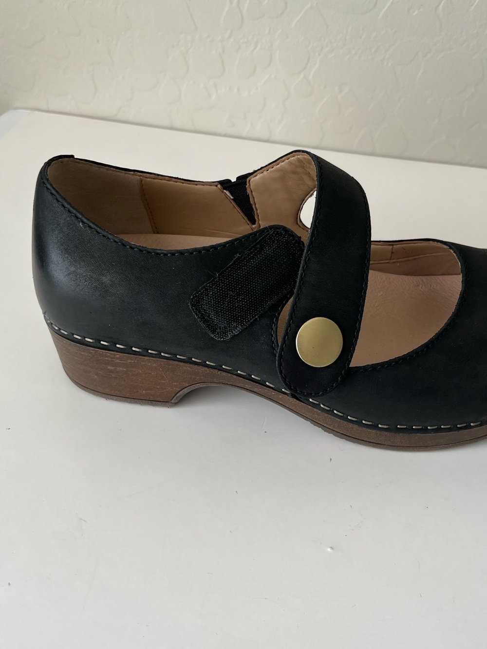 Dansko Beatrice Mary Jane Nubuck Leather Comfort Clogs Shoes Size 37 Black - Picture 6 of 9